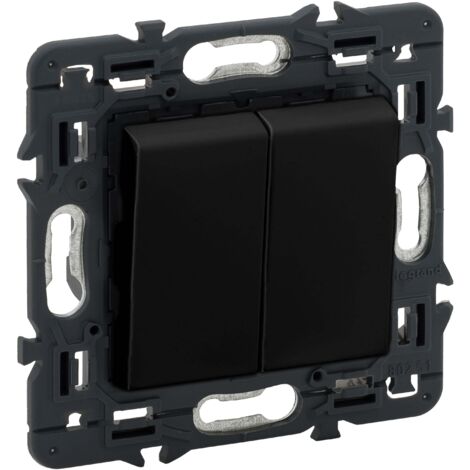 Interruptor doble VALENA NEXT 1P 10A dark LEGRAND 741444