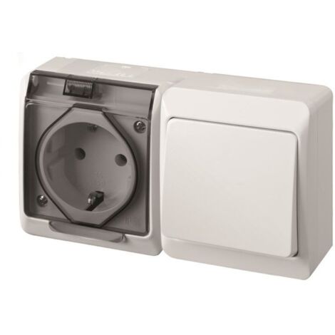 Interruptor Electricidad 16Amp-250V Estanco Conmutador Enchufe Ip54 Abs B