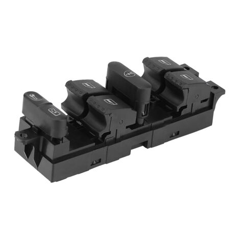 Interruptor eléctrico principal para puertas y ventanas - Volkswagen Passat B5, Jetta, Bora Mk4 - ABS negro