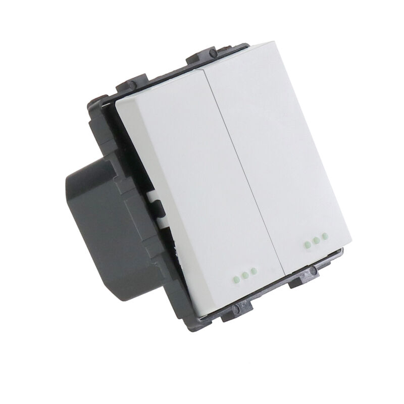 

Interruptor Empotrable Doble Blanco Conmutado Serie Modern Blanco - Iluminashop