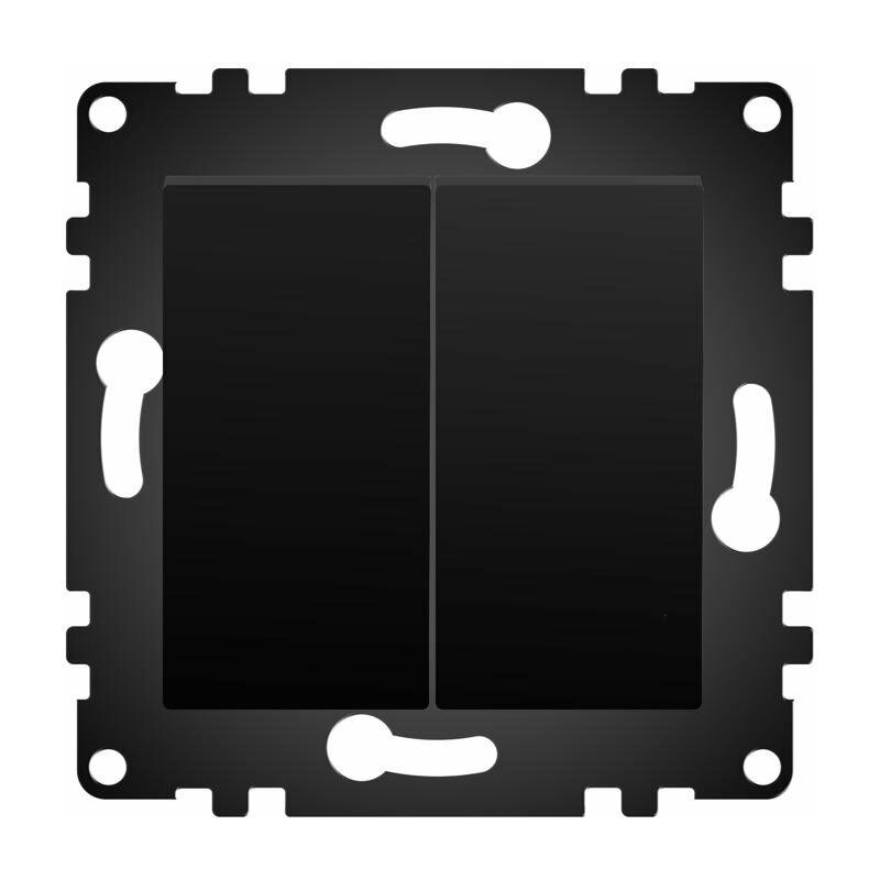 

Interruptor Empotrable Doble Negro IP20 Serie wLux Negro | IluminaShop
