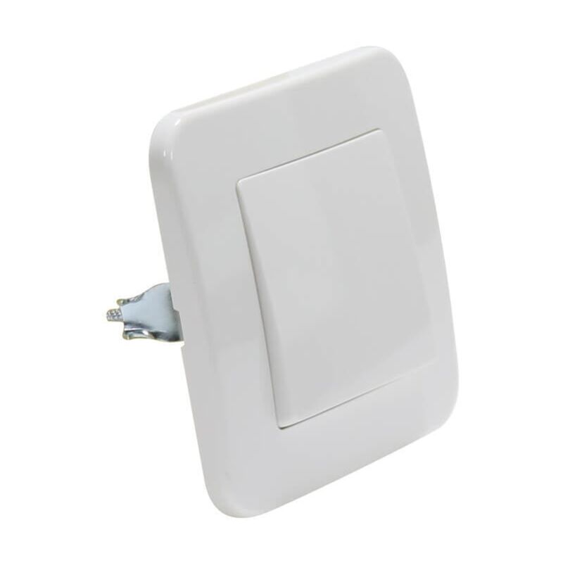 

Interruptor Empotrable Simple Blanco Basic Marco Incluido Blanco | IluminaShop