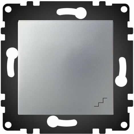 Interruptor Empotrable Simple Conmutado Gris IP20 Serie wLux  Gris  | IluminaShop