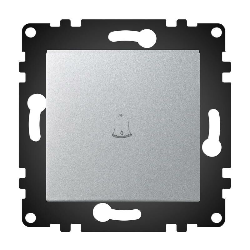 

Iluminashop - Interruptor Empotrable Simple Pulsador Gris Timbre IP20 Serie wLux Gris