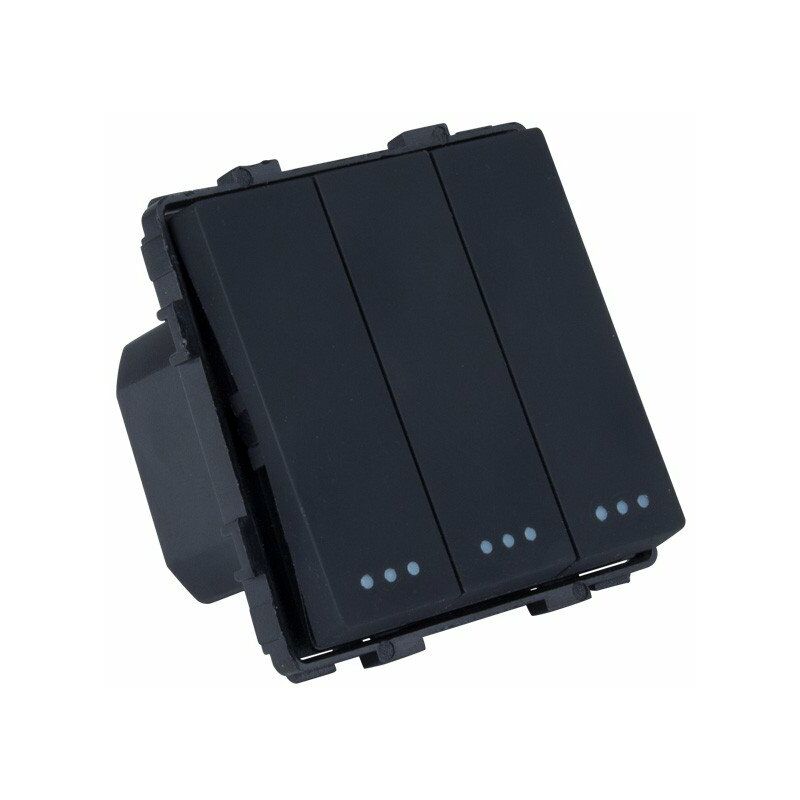

Interruptor Empotrable Triple Negro Conmutado Serie Modern Negro - Iluminashop