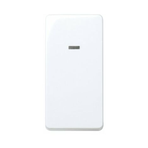 Interruptor estrecho unipolar con luminoso Simon 27 Play  Blanco 10 A