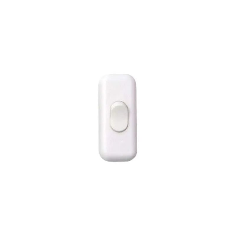 

Electra Line - Interruptor unipolar a tope, 2A, 250V, blanco