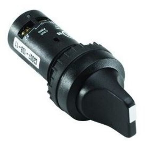 Interruptor giratorio de 3 posiciones 2NO negro C3SS1-10B-20