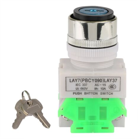 Interruptor giratorio de 3 posiciones con 2 llaves, montaje de 22 mm LAY37,20Y/31