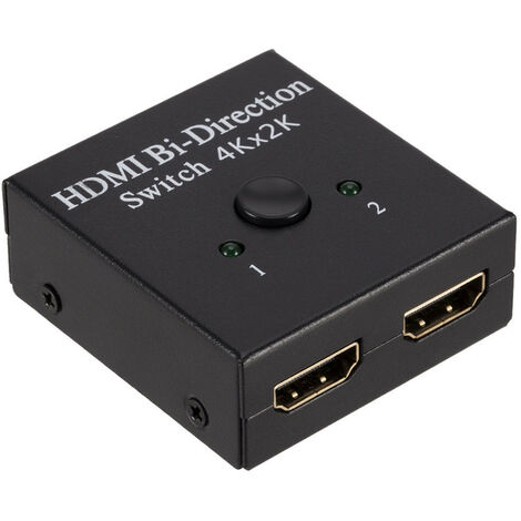 Interruptor HDMI 4K 3D Interruptor bidireccional Divisor HDMI Divisor HDMI 1 EN 2 SALIDAS / 2 EN 1 SALIDA Divisor HDMI con cable de 1 m 2.0 Toma HDMI dual para HDTV Blu-Ray DVD DVR Xbox PS4 1 pieza 13