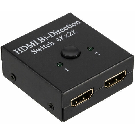 Interruptor HDMI 4K 3D Interruptor bidireccional Divisor HDMI Divisor HDMI 1IN 2OUT / 2IN 1OUT Divisor HDMI con cable de 1 m 2.0HDMI Dual HDMI hembra para HDTV Blu-Ray DVD DVR Xbox PS4 1pc 13Thirteen