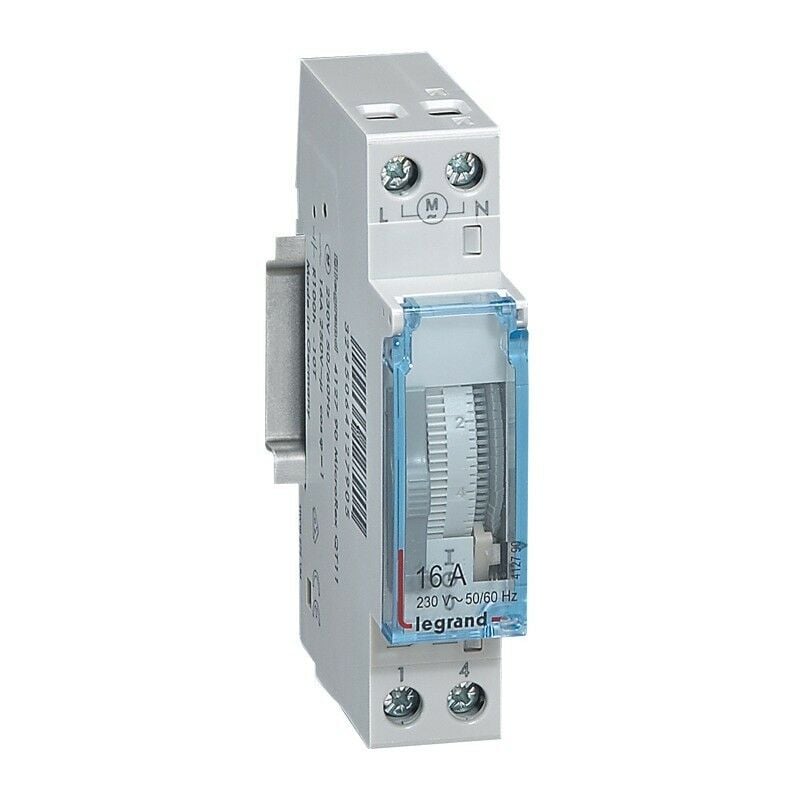 

Interruptor horario 16A Analogico con reserva 1 módulo Legrand 412790