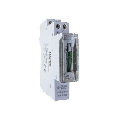 Interruptor Horario Modular Reserva 100h YX180 MAXGE 16 A