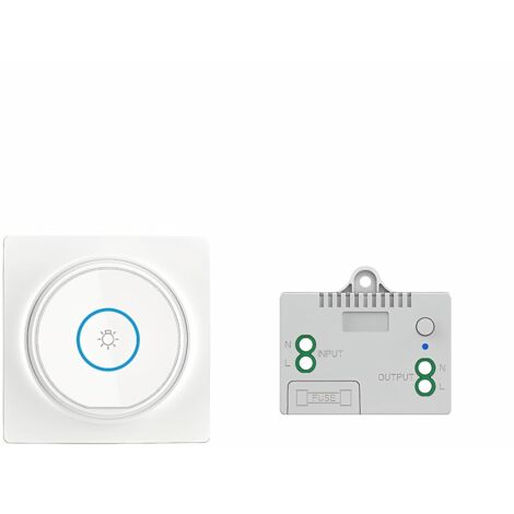 Interruptor inalámbrico impermeable – Control remoto autoalimentado – No requiere pilas – Interruptor unidireccional