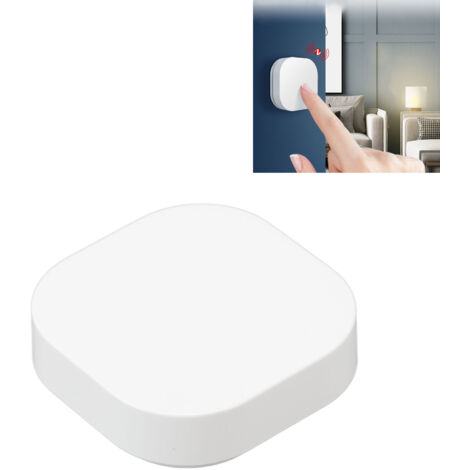 [Interruptor inteligente de botón pulsador] Interruptor inalámbrico ABS para el hogar, alcance de 25 m, control de iluminación, control remoto Zigbee Tuya