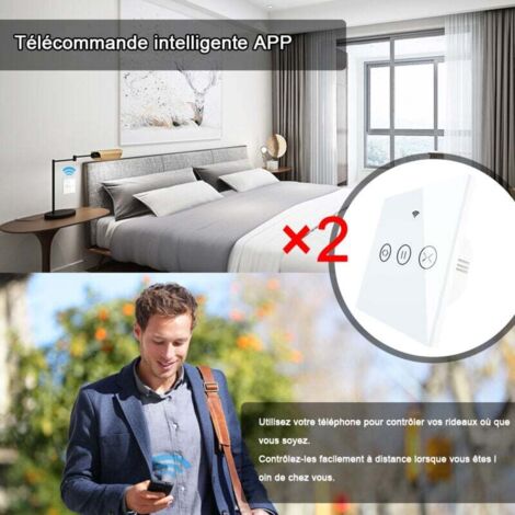 Interruptor inteligente para persianas ZVD-2pack, compatible con Alexa, Google Home y Smart Life, control por voz (requiere cable neutro)