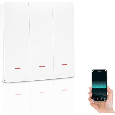 Interruptor inteligente WiFi, controlado remotamente a través de la aplicación "Tuya/Smart Life".