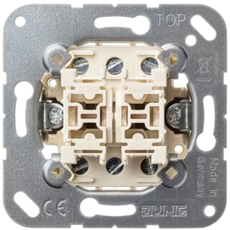 Interruptor Jung múltiple doble aluminio 10A 250V 29 cm