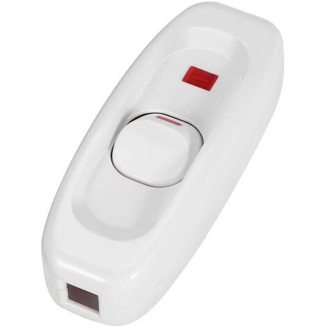 Interruptor LED pasante aereo unipolar lampara 250V 10A  Blanco