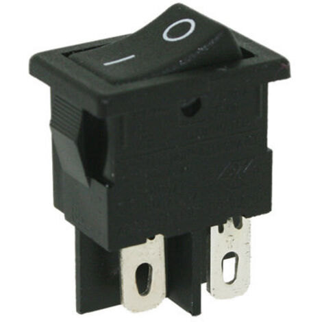 Interruptor luminoso bipolar Faston 4'8 mm Electro DH. Color Negro y Rojo 11.188.IL/F4/NR 8430552015283