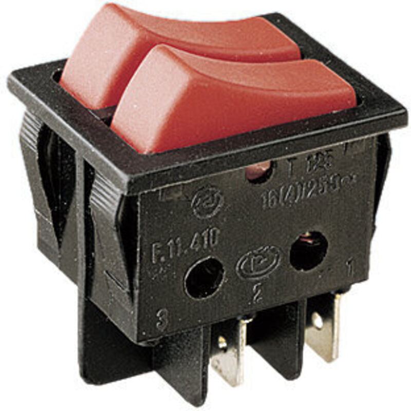 Interruttore A Bilanciere Doppio 220V 16A Unipolare Tasto - Foto 4