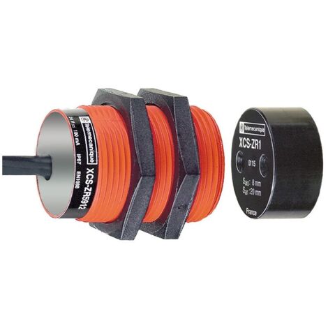 Interruptor magnético de seguridad cilíndrico XCSDMR5902 de Schneider