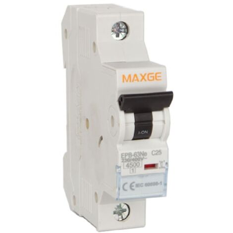 Interruptor Magnetotérmico 1P  4-40A 6kA Curva C MAXGE Alpha+ 16 A