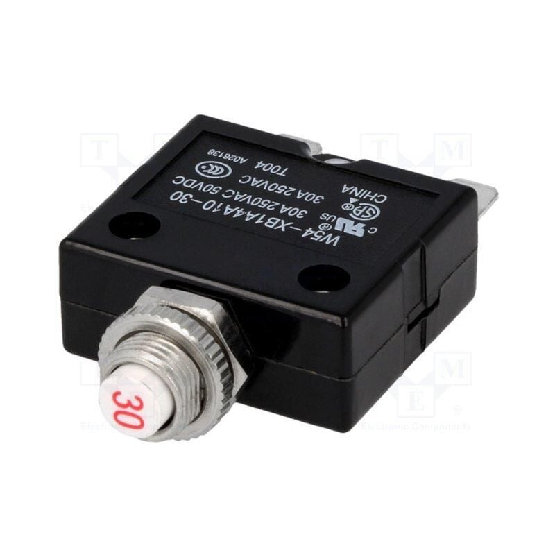 

Te Connectivity - Interruptor Magnetotermico 250VCA 50VCC 30A Tuerca (Disyuntor)