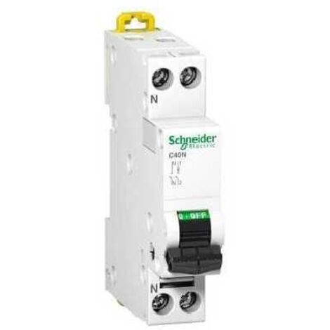 Interruptor magnetotérmico C40A 1P+N C 50Hz 16A 6000A