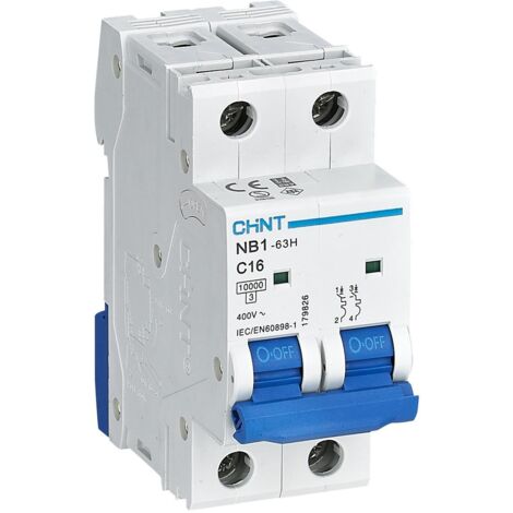 Interruptor magnetotérmico chint nb1-63h/c32 2p 32a curva c - 179831