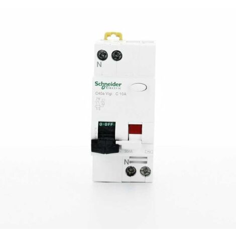Interruptor magnetotérmico diferencial Vigi 1P+N C 10A 30mA