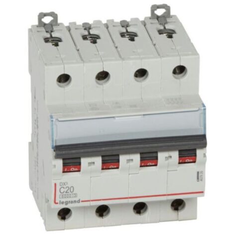 Interruptor magnetotérmico DX3 6/10kA-C 4P 20A