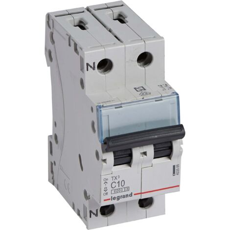Interruptor magnetotérmico Legrand 403585 TX3 6KA C P+N 10A