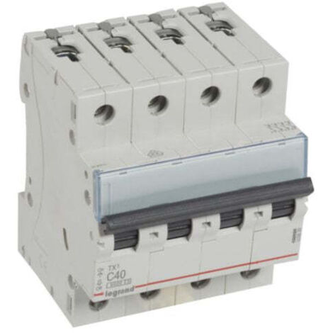 Interruptor magnetotérmico Legrand 403630 TX3 6KA C 4P 40A