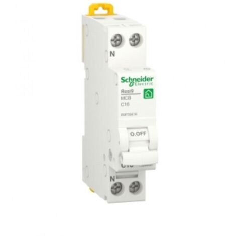 Interruptor magnetotérmico Schneider 16A 1P+N 4,5KA C 1 Módulo R9P35616