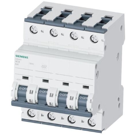 Interruptor magnetotérmico Siemens 4P 6A 10kA Tipo C 4 módulos 5SY44067