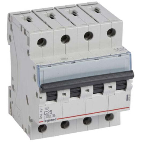 Interruptor magnetotérmico TX3 6kA-C 4P 25A