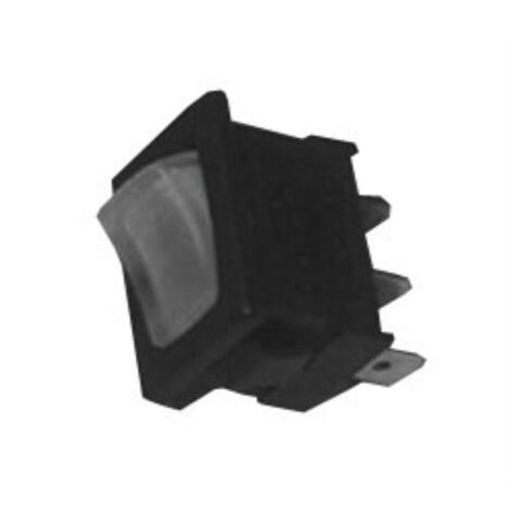 Interruptor mini monopolar luminoso blanco