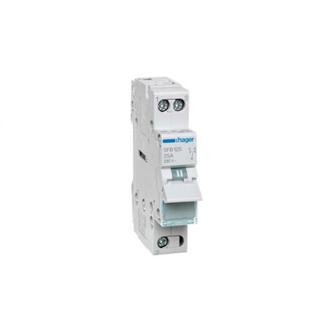 Interruptor modular con posición central OFF 102 1P 25A 230V SFB125