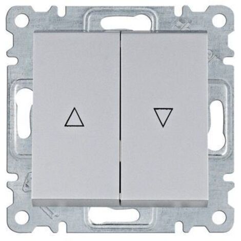 Interruptor monoestable para persiana enrollable Lumina (contacto) plateado WL0322