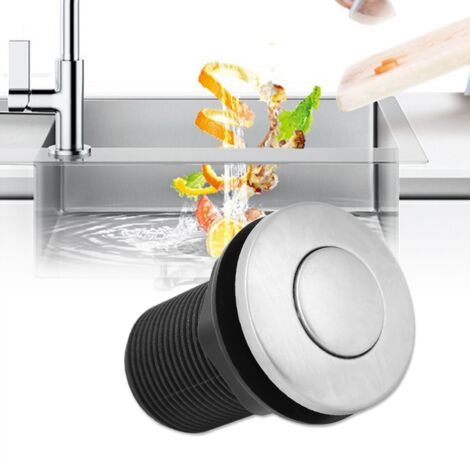 Interruptor neumático (32 mm) con botón automático autoblocante – juego de mangueras de aire – acero inoxidable 304/ABS – manguera de 1,5 m – 1 unidad
