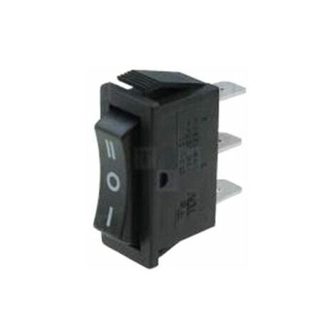 Interruptor on-off-on estrecho 15a 250v negro