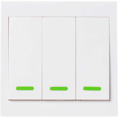 Interruptor pared 3 vías eWeLink  86 tipos encendido/apagado  Panel 433MHz  Transmisor RF con pegatinas  Posicionamiento flexible para hogar y sala