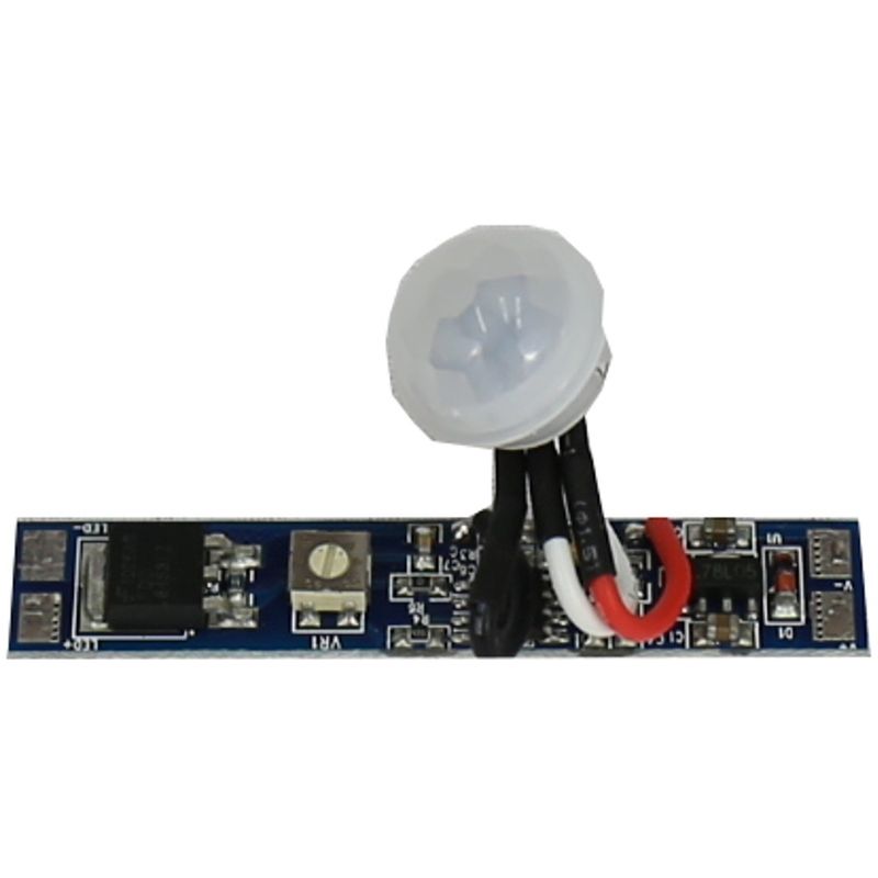 

Interruptor por movimiento para tira led y electrónica, 12/24V DC 96W, en PCB pequeño para montajes - Jandei