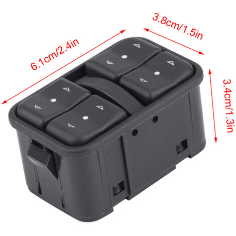 Interruptor principal de elevalunas eléctrico para Opel 90561086 - Negro, alta calidad