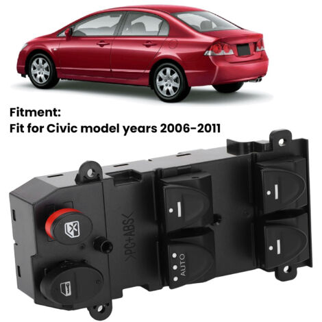 Interruptor principal de la ventanilla del lado del conductor izquierdo 35750 SNV H52 para Honda Civic 2006-2011 - Fácil compatibilidad e instalación