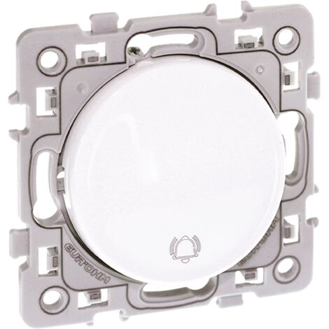 Interruptor pulsador campana blanco 10A - CUADRADO