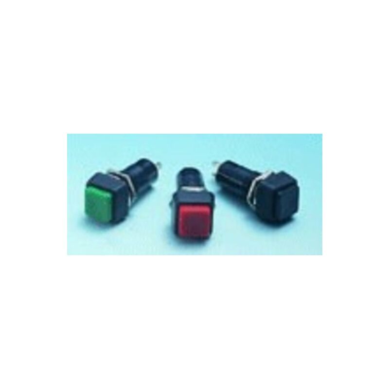 

Setronic - Interruptor Pulsador Cuadrado 2A/250Vac Pulsador VERDE OFF-ON