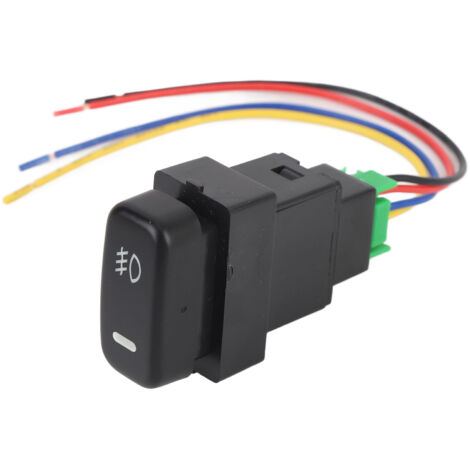 Interruptor pulsador de 4 polos y 12 V con iluminación LED para barras de luces LED y faros antiniebla - Compatible con Mitsubishi y Nissan