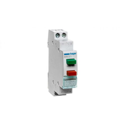 Interruptor pulsador doble 16A 2Z verde-rojo SVN371